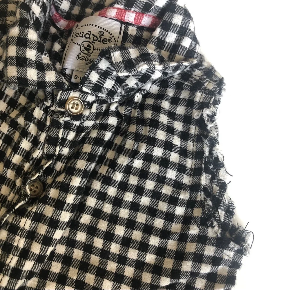 Mud Pie gingham buffalo